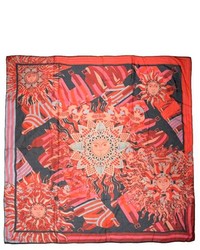 TheDapperTie Red Paisley Print Scarf Scarf 030