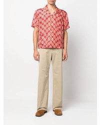 Bode Patterned Short Sleeved Silk Shirt