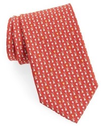 Salvatore Ferragamo Bunny Print Silk Tie