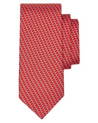 Salvatore Ferragamo Golf Print Silk Tie In Rosso At Nordstrom