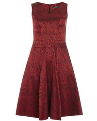 Fever Fish Red Lace Printed Dress