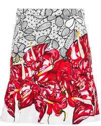 Red Print Skirt