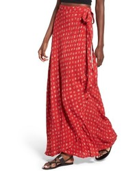 Band of Gypsies Foulard Print Wrap Skirt