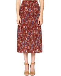 Willow & Clay Pleated Print Skirt