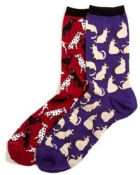 Hot Sox Animal Print Crew Socks