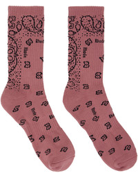 Rhude Pink Bandana Socks