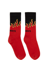 Vetements Red Reebok Edition Fire Socks