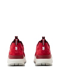 Burberry Logo Print Panelled Sneakers