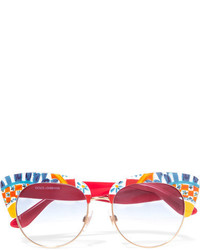Dolce & Gabbana Printed Acetate Sunglasses Red