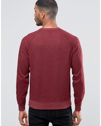 Jack Wills Sweatshirt With Print And Raglan Sleeves In Damson