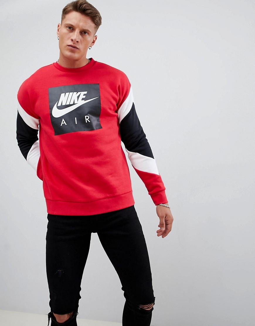 red nike air sweater