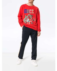 Gucci Dragon Patchwork Cotton Sweatshirt