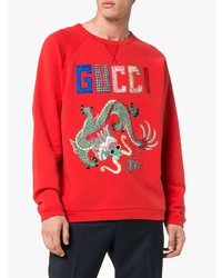 Gucci Dragon Patchwork Cotton Sweatshirt