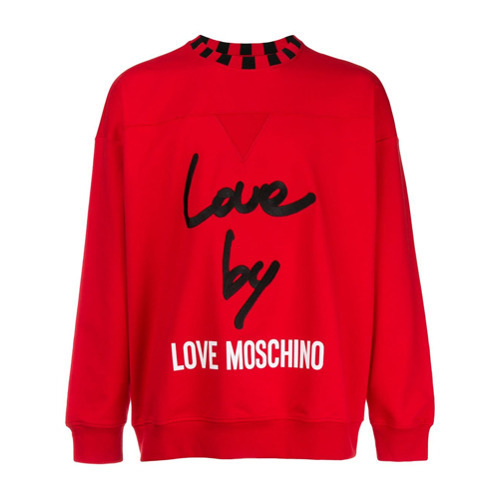 love moschino red sweatshirt