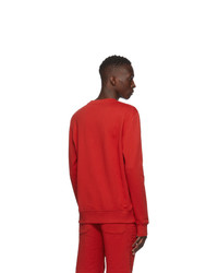 Balmain Red 3d Logo Sweatshirt