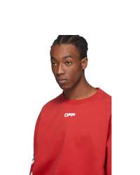 Off-White Red Airport Tape Sweatshirt
