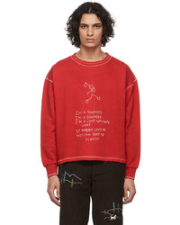 Bode Red Bounder Doodle Sweatshirt