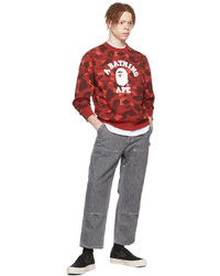 BAPE Red Camo College Sweatshirt