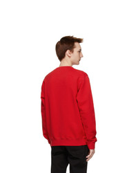DSQUARED2 Red Icon Crewneck Sweatshirt