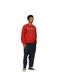 Marni Red Logo Sweatshirt