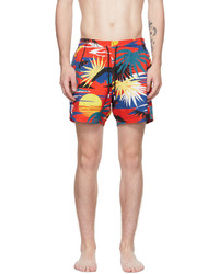 Palm Angels Red Vilebrequin Edition Graphic Swim Shorts