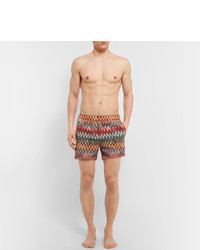 Missoni Slim Fit Mid Length Zigzag Print Swim Shorts