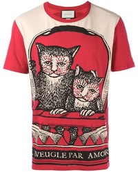 Gucci Cat Print T Shirt, $446 | farfetch.com | Lookastic