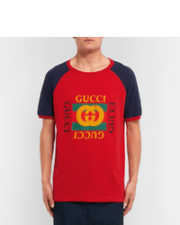 Gucci Printed Cotton Jersey T Shirt