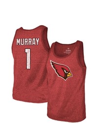 Majestic Threads Fanatics Branded Kyler Murray Cardinal Arizona Cardinals Name Number Tri Blend Tank Top
