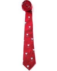 Red Print Tie