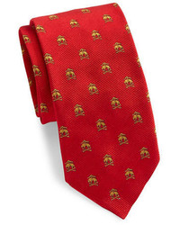 Brooks Brothers Red Fleece Patterned Silk Tie