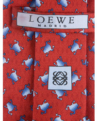 Loewe Frog Print Silk Tie