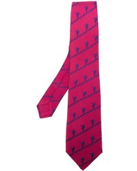 Herms Vintage Sea Horse Print Tie