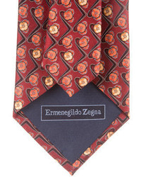 Ermenegildo Zegna Silk Floral Print Tie