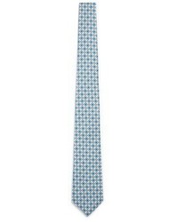 Isaia Square Floral Print Seven Fold Tie
