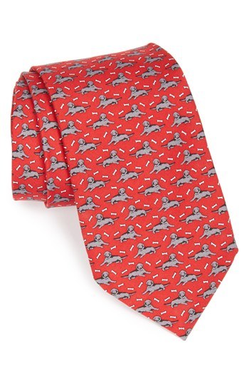 dog print tie