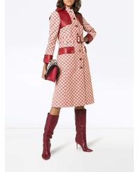 Gucci Gg Print Canvas Trench Coat
