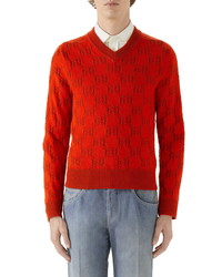 Gucci Gg Jacquard Cotton Sweater