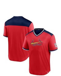 FANATICS Branded Red St Louis Cardinals Line Up Primary Team V Neck T Shirt
