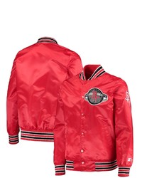 STARTE R Red Houston Rockets The Diamond Classic Satin Full Snap Jacket At Nordstrom