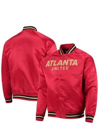Mitchell & Ness Red Atlanta United Fc Raglan Full Snap Jacket At Nordstrom
