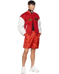 VTMNTS Red Wool Bomber Jacket