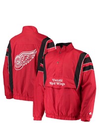 STARTE R Red Detroit Red Wings Impact Half Zip Jacket