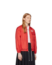 Comme Des Garçons Girl Red Logo Coaches Jacket