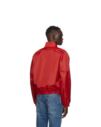 Gucci Red Nylon Logo Jacket