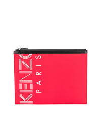 Red Print Zip Pouch
