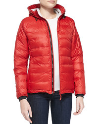 Canada Goose Camp Hooded Packable Puffer Coat Red