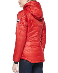 Canada Goose Camp Hooded Packable Puffer Coat Red