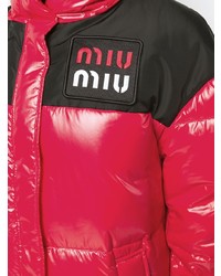 Miu Miu Logo Patch Puffer Jacket