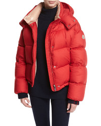 Moncler Ponia Quilted Puffer Jacket Red